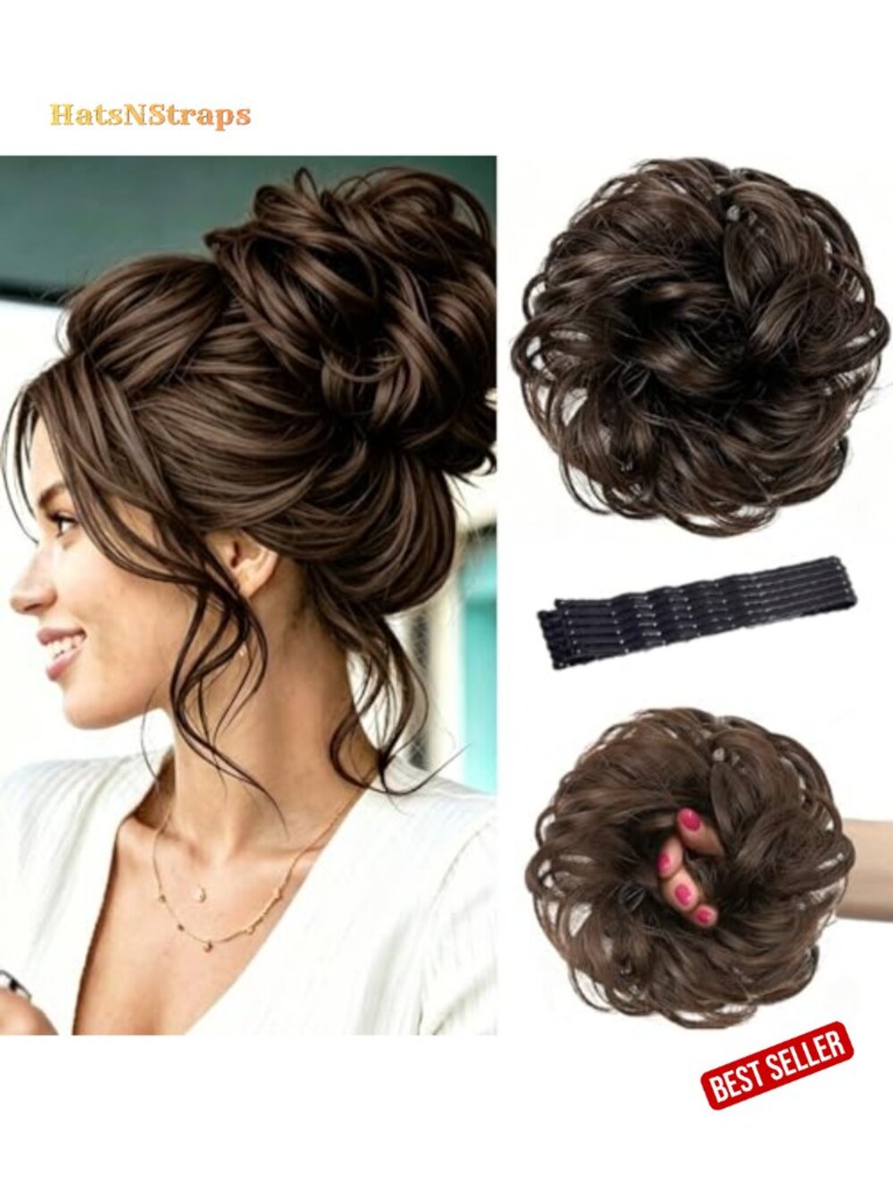 Large Messy Bun Hair Piece Synthetic Scrunchie Extension for Women